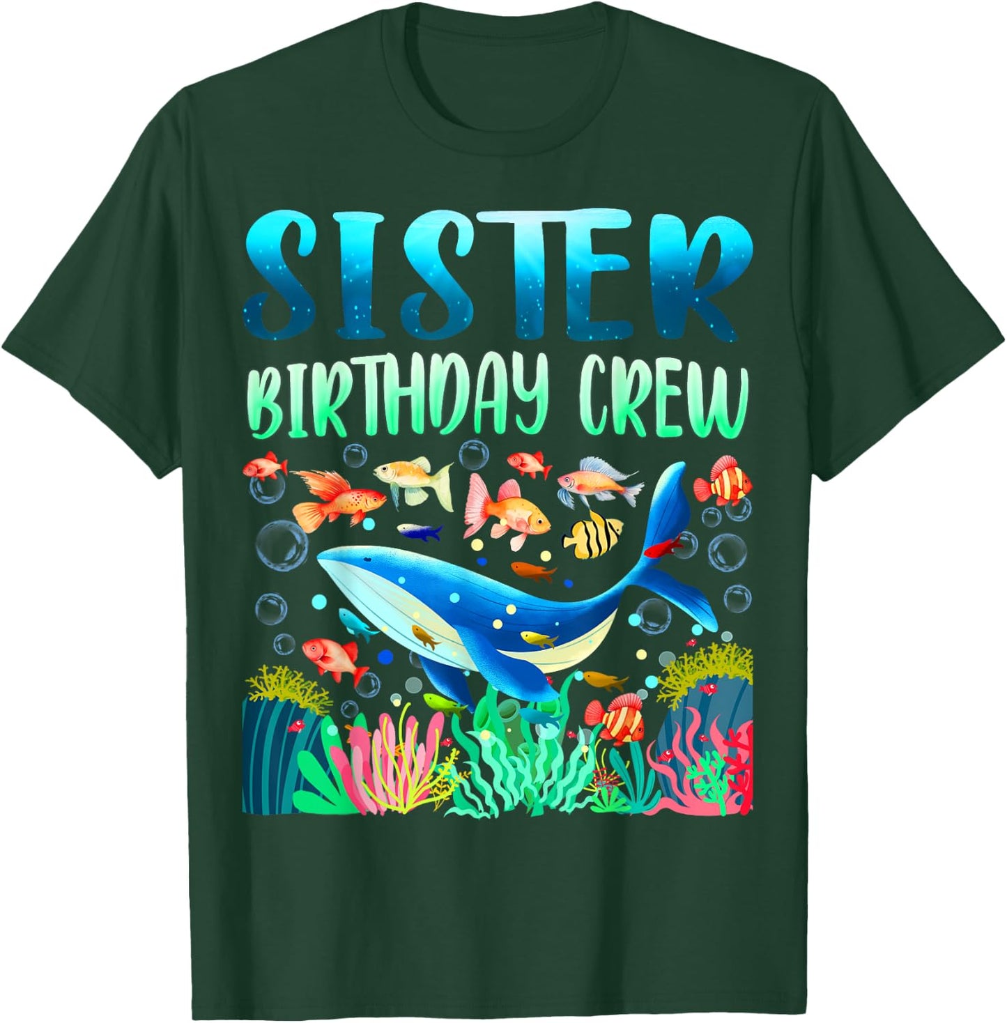 Sister Of The Birthday Boy Sea Fish Ocean Animals Aquarium T-Shirt - T-Shirt | Forest