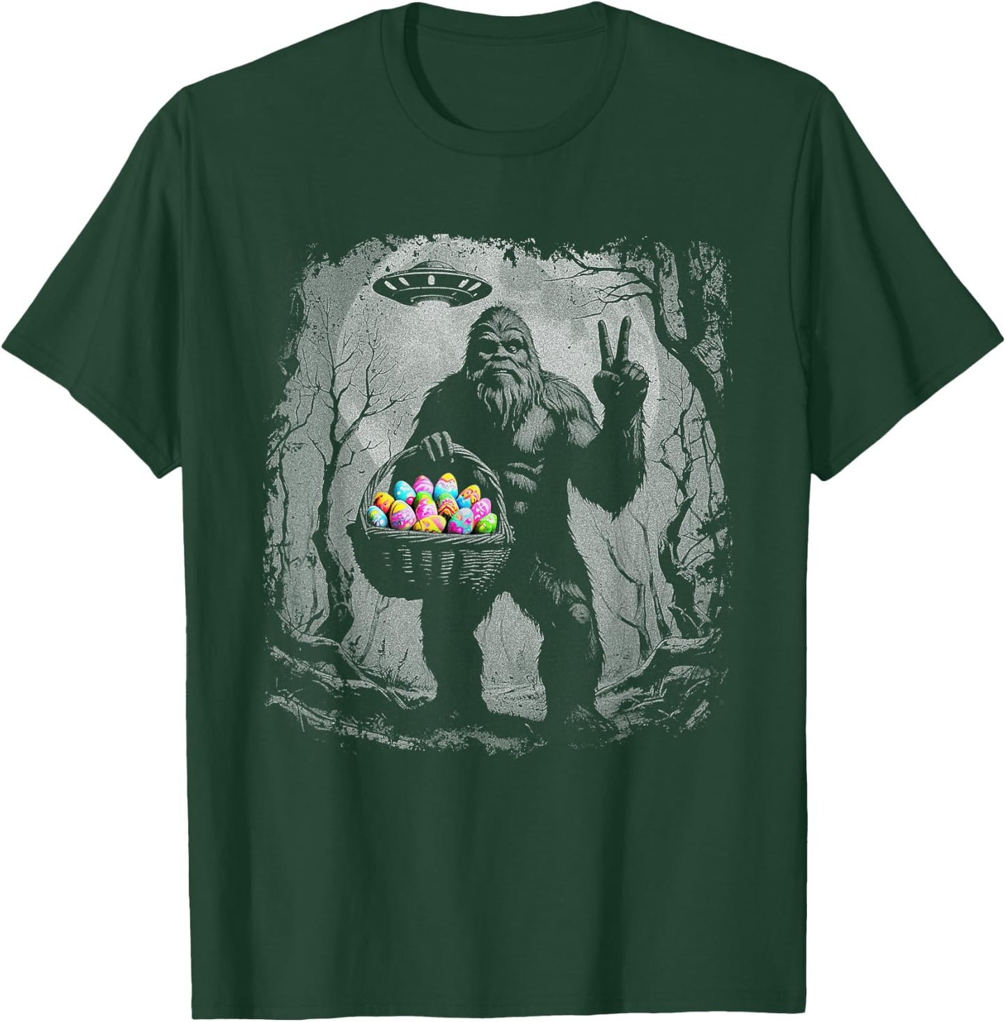 Sasquatch Easter Eggs Funny Easter Bigfoot Lovers T-Shirt - T-Shirt | Forest