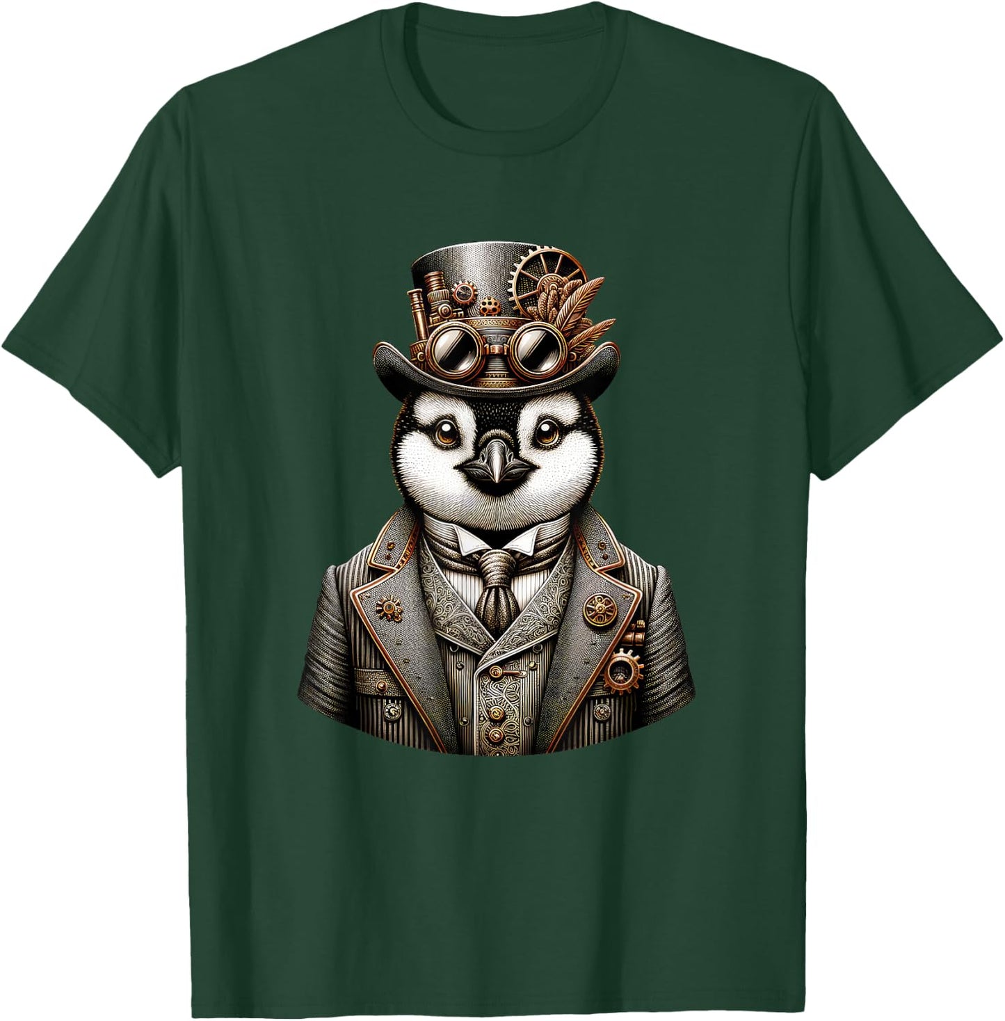 Steampunk Penguin Women Men Kids Steampunk Penguin T-Shirt - T-Shirt | Forest