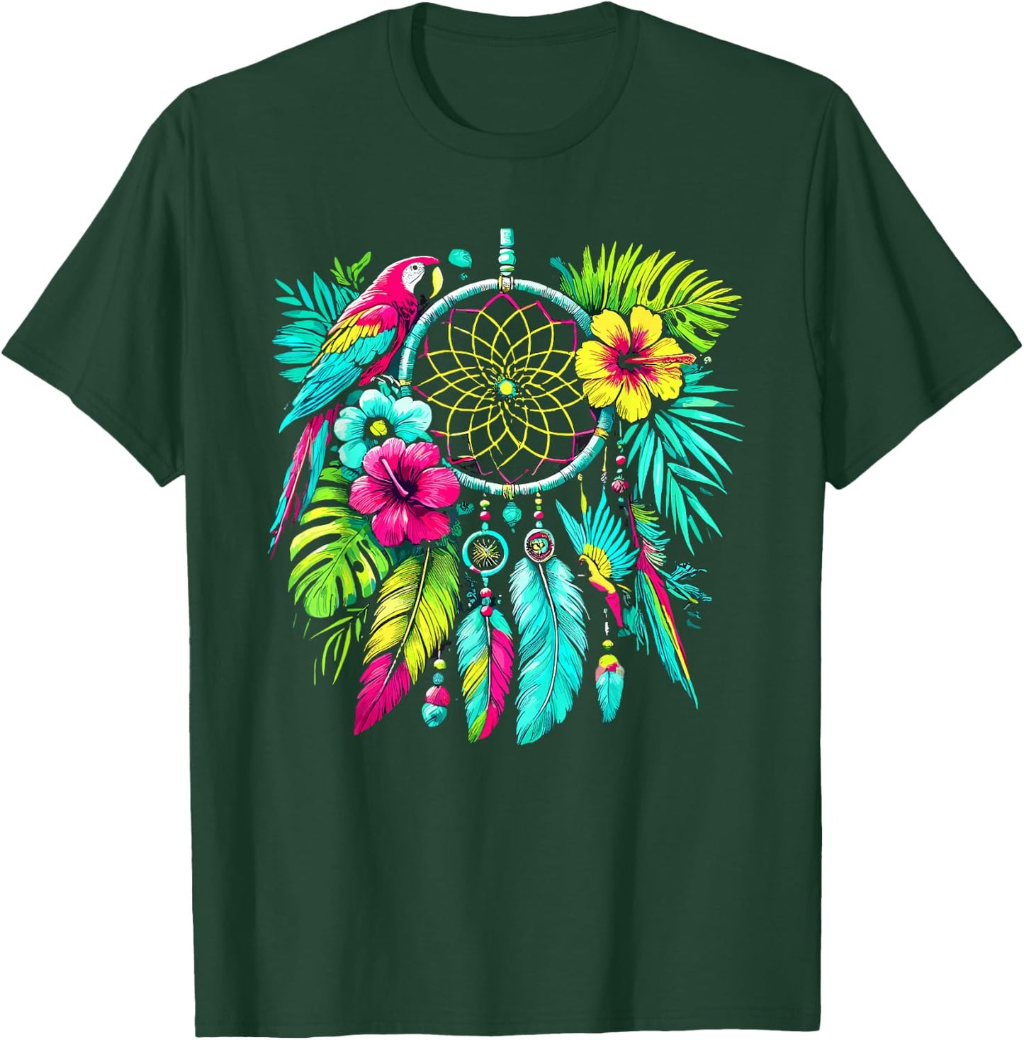 Surreal Dream Catcher Bohemian Spiritual festival fashion T-Shirt - T-Shirt | Forest