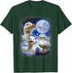 3 Ducks Moon Howl Funny Weird Cursed Pekin Duck Lover T-Shirt - T-Shirt | Forest