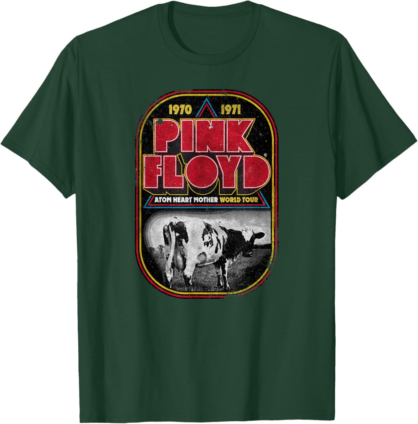 Pink Floyd Atom Heart Mother Distressed World Tournament , black T-Shirt - T-Shirt | Forest