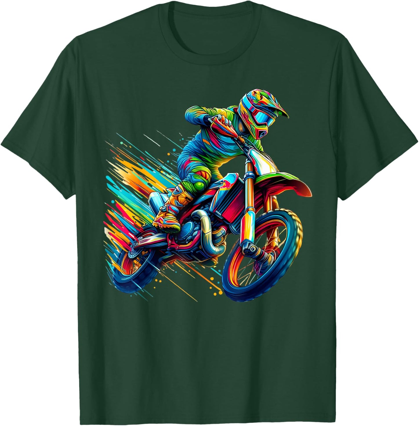 Motocross Enduro Supermoto Bike Dirt Biker Kids Boys , black T-Shirt - T-Shirt | Forest