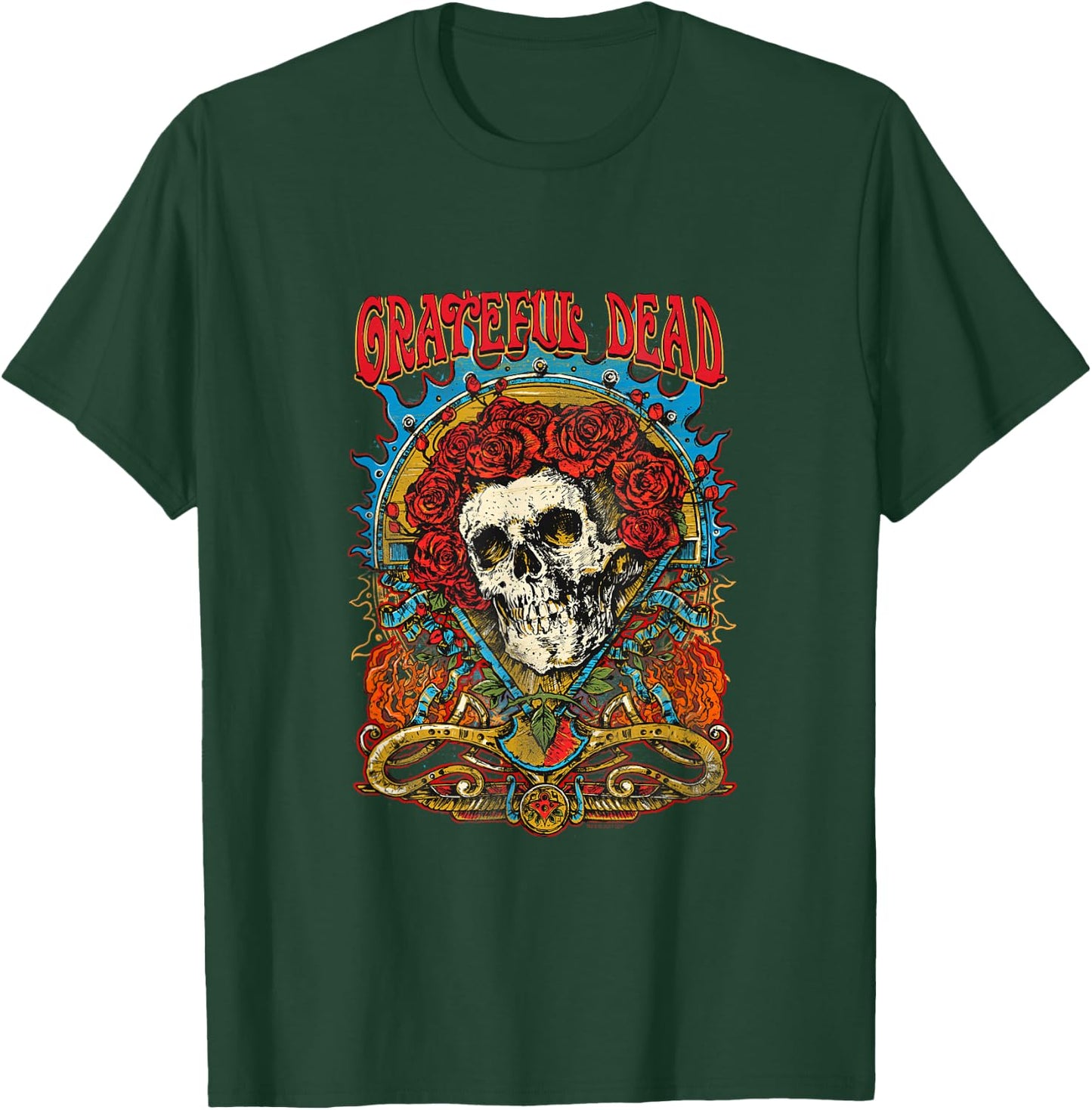 Grateful Dead Black Classic Half Sleeve Floral S Men T-Shirt - T-Shirt | Forest