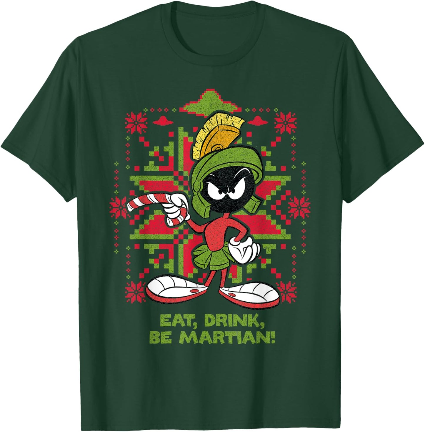 Marvin Martian Xmas Eat Dark T-Shirt - T-Shirt | Forest