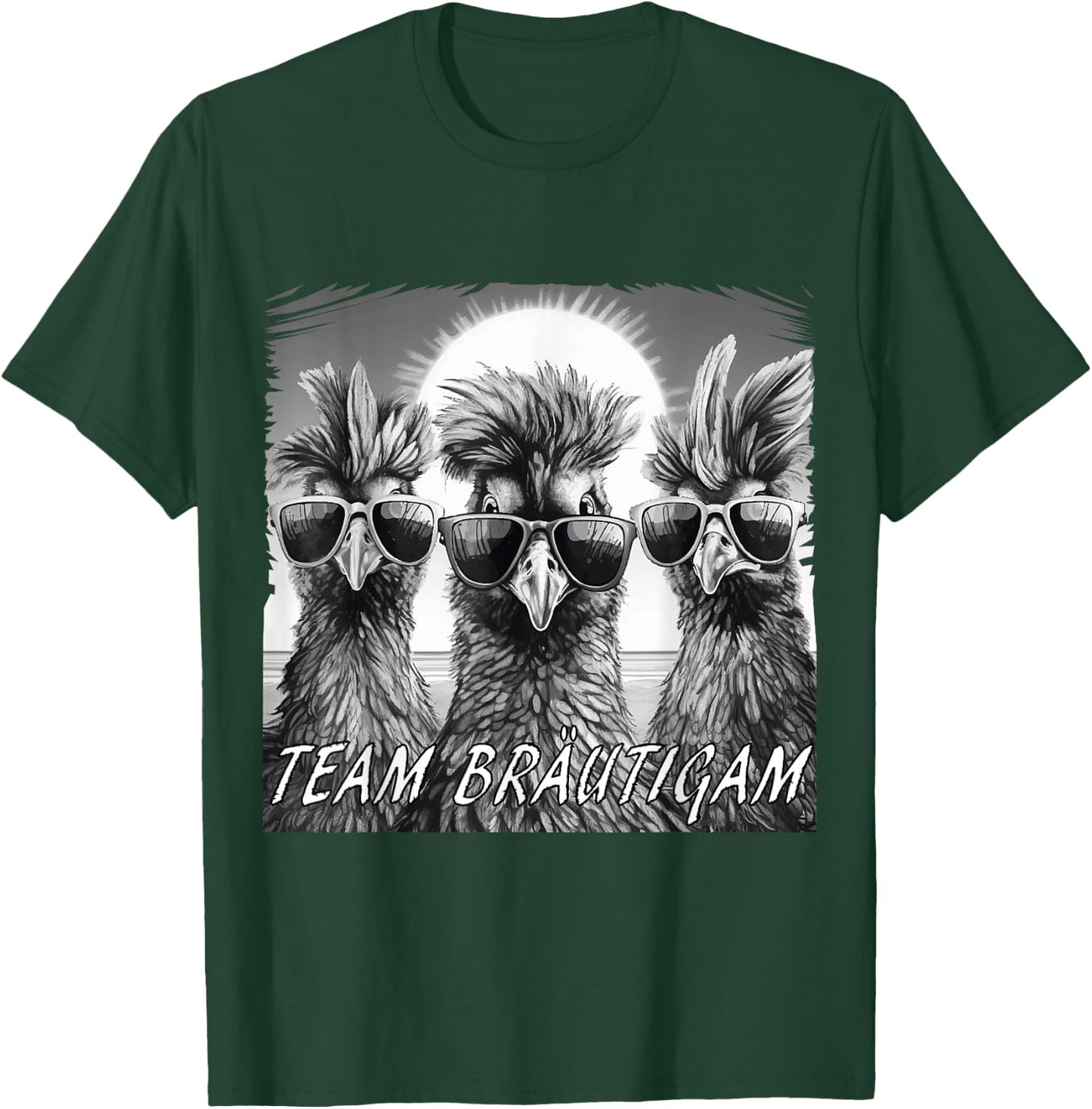 JGA Team Bräutigam für Bauern & Hühner Fans JGA T-Shirt - T-Shirt | Forest