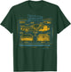 Back to The Future 35th Anniversary Delorean Schematics T-Shirt - T-Shirt | Forest