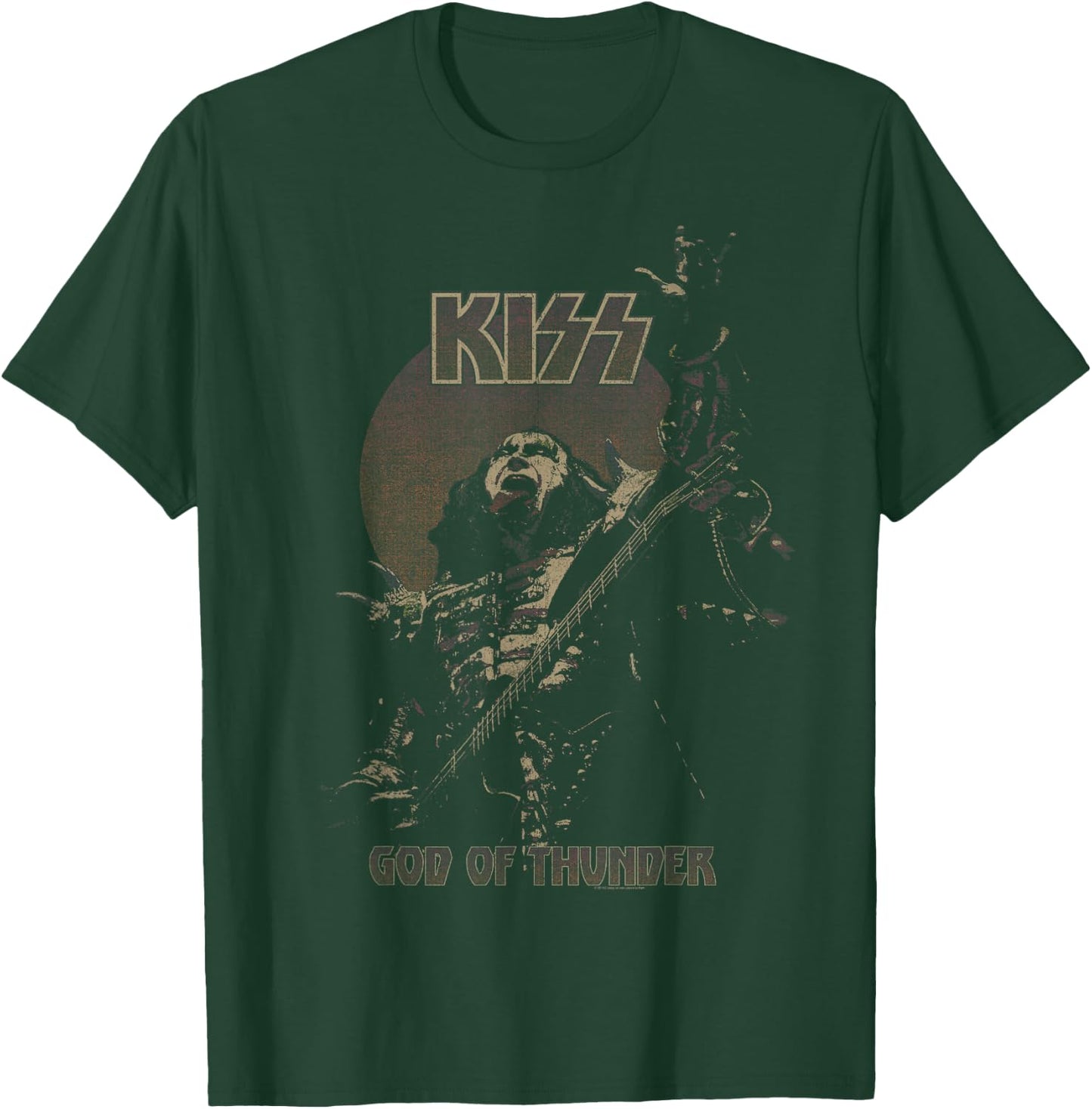 KISS - God Of Thunder , Black T-Shirt - T-Shirt | Forest