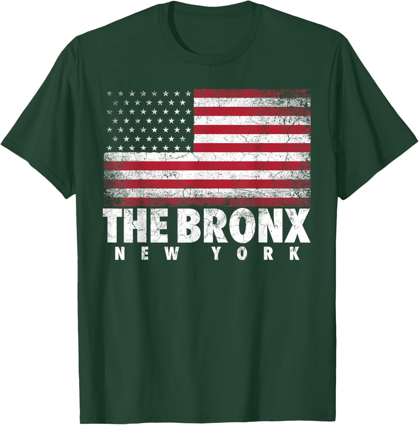 4th of July Gift The Bronx New York NY American Flag USA Kids Men T-Shirt - T-Shirt | Forest