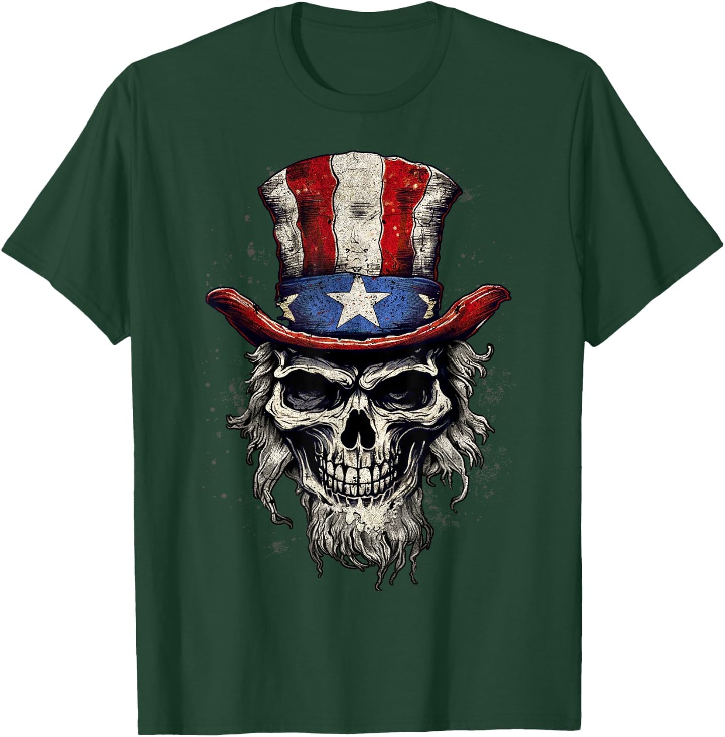 Uncle Sam Skull T-Shirt - T-Shirt | Forest