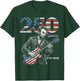 Lincoln Guitar USA 250 Years 250th Anniversary 4th of July T-Shirt - T-Shirt | Forest