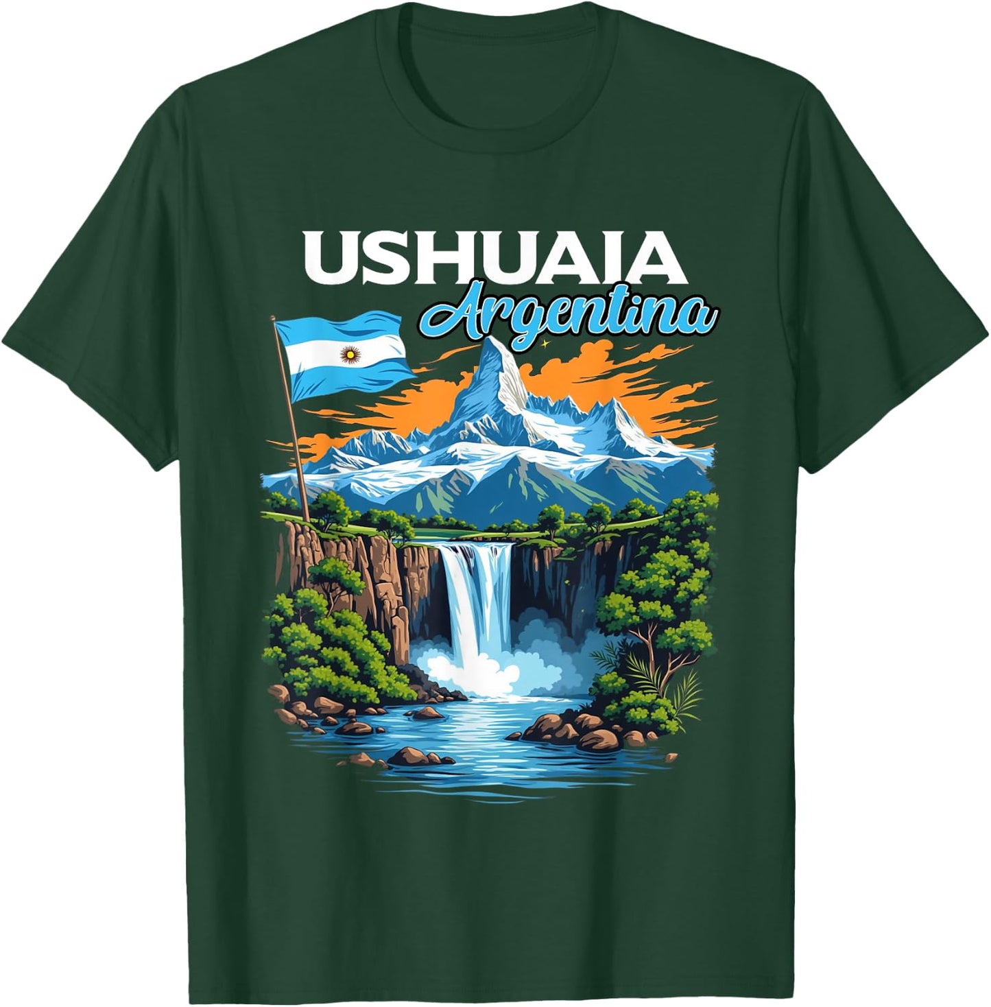 Ushuaia Argentina Souvenir Travel Vacation T-Shirt - T-Shirt | Forest