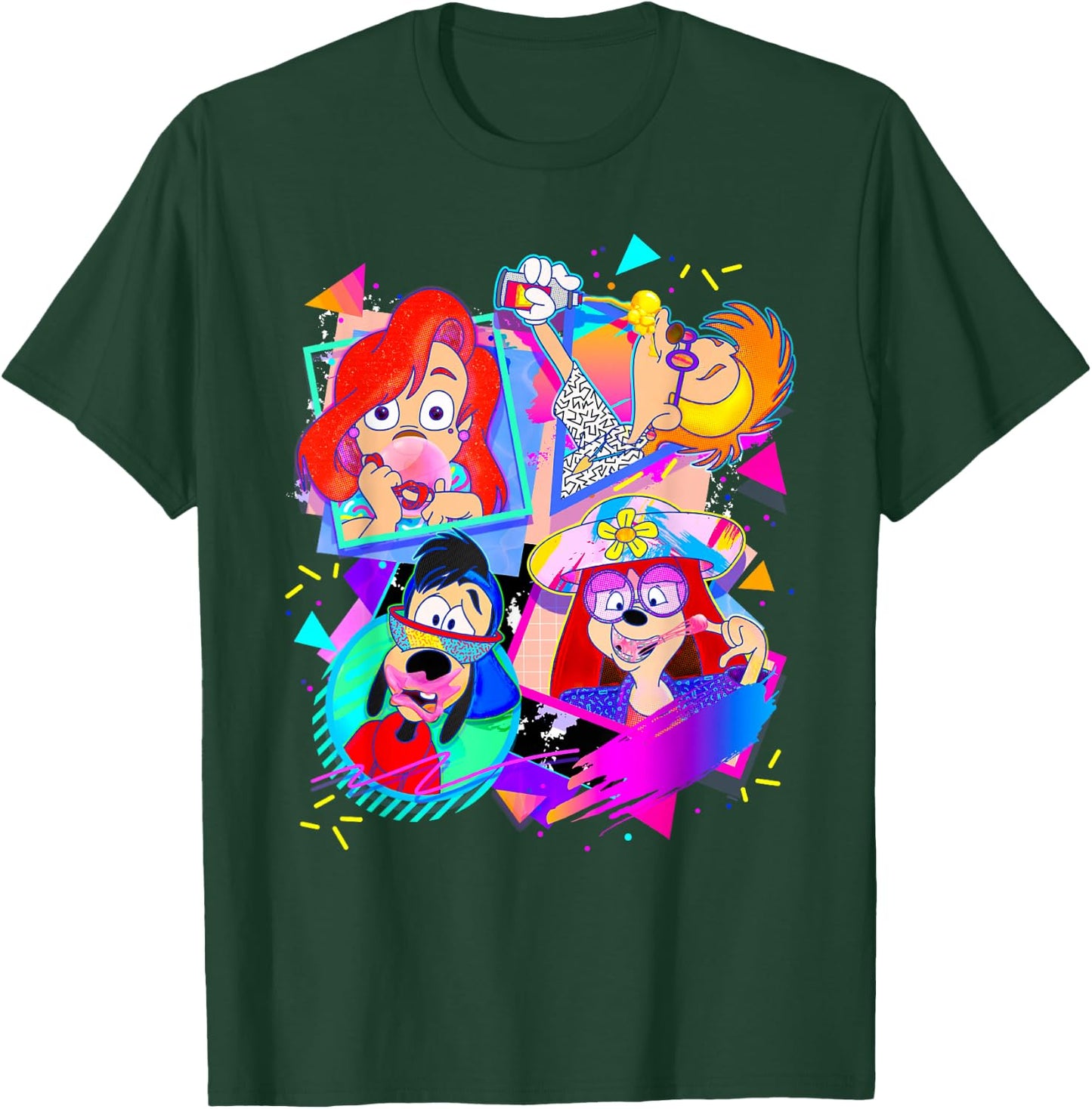 Disney A Goofy Movie Bubble Gum Retro Nineties , Black, S T-Shirt - T-Shirt | Forest