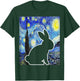 Rabbit Starry Night Bunny Lover Van Gogh Painting T-Shirt - T-Shirt | Forest