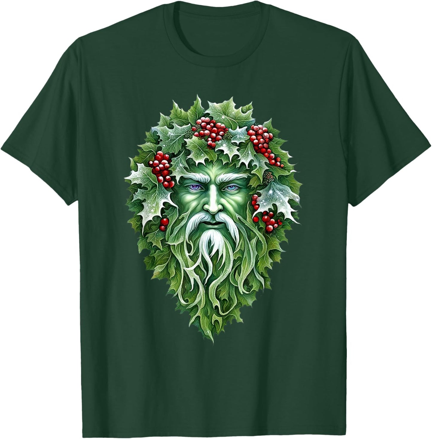Yule Holly King Green T-Shirt - T-Shirt | Forest