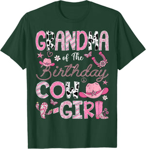 Grandma Of The Birthday Cow-Girl Rodeo CowGirl Birthday T-Shirt - T-Shirt | Forest