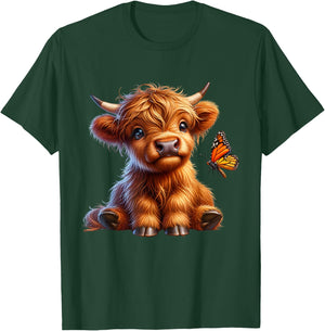 Cow, Highland Cow, Cow Costume, Highland Cow , black T-Shirt - T-Shirt | Forest