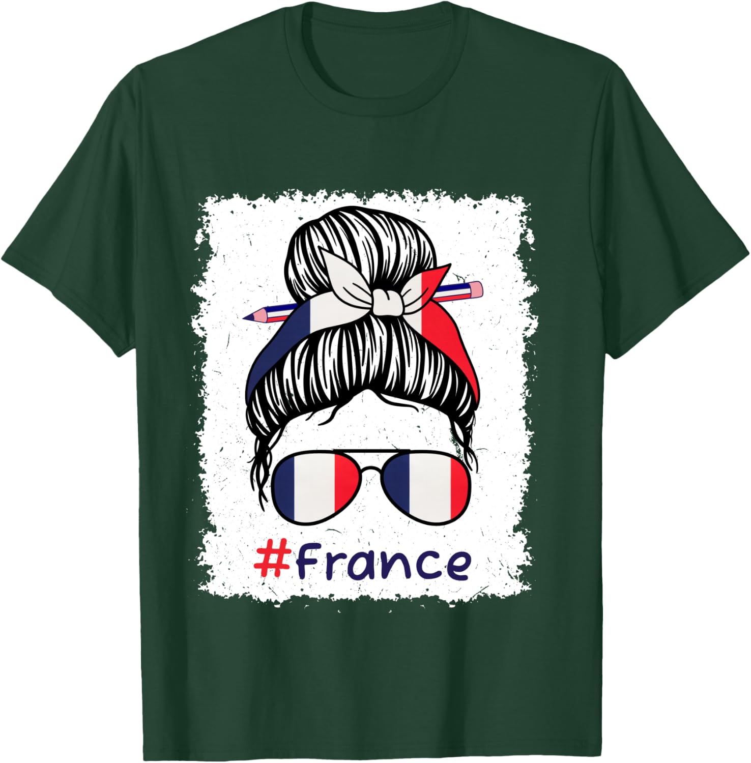 14 juillet drapeau français Fête nationale France tricolore Manche Longue T-Shirt - T-Shirt | Forest