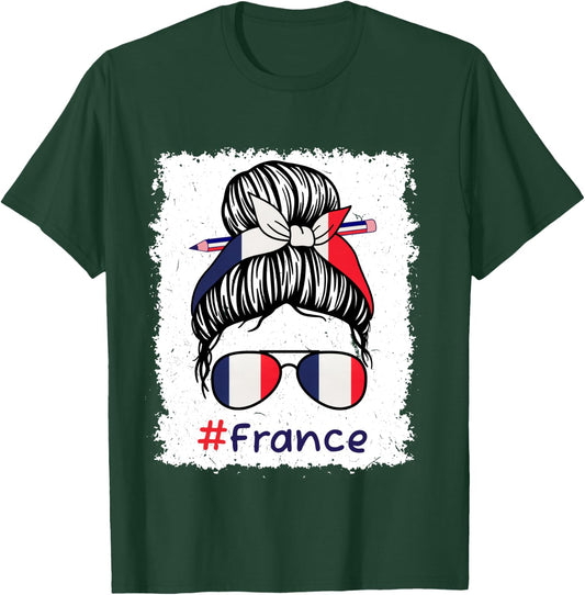 14 juillet drapeau français Fête nationale France tricolore Manche Longue T-Shirt - T-Shirt | Forest