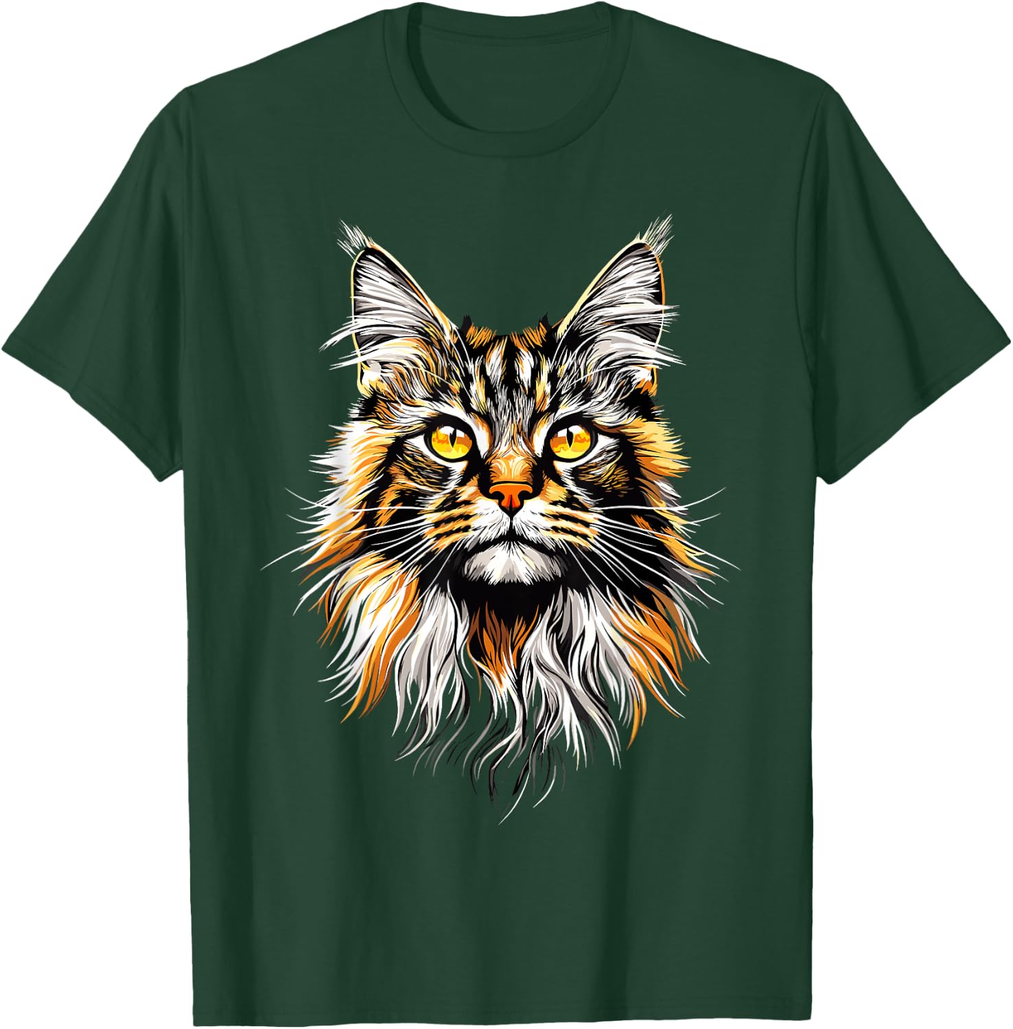 Maine Coon Cat Cat Lover Maine Coon Soft , Black, S T-Shirt - T-Shirt | Forest