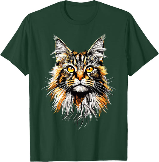 Maine Coon Cat Cat Lover Maine Coon Soft , Black, S T-Shirt - T-Shirt | Forest