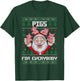 Pigs for Everybody Men Women Santa Pig Ugly Christmas T-Shirt - T-Shirt | Forest