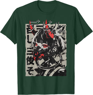 Anime Manga Streetwear Cyberpunk Aesthetic Techwear Harajuku , Black, S T-Shirt - T-Shirt | Forest