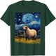 Sheep Starry Night Van Gogh Art Lover T-Shirt - T-Shirt | Forest