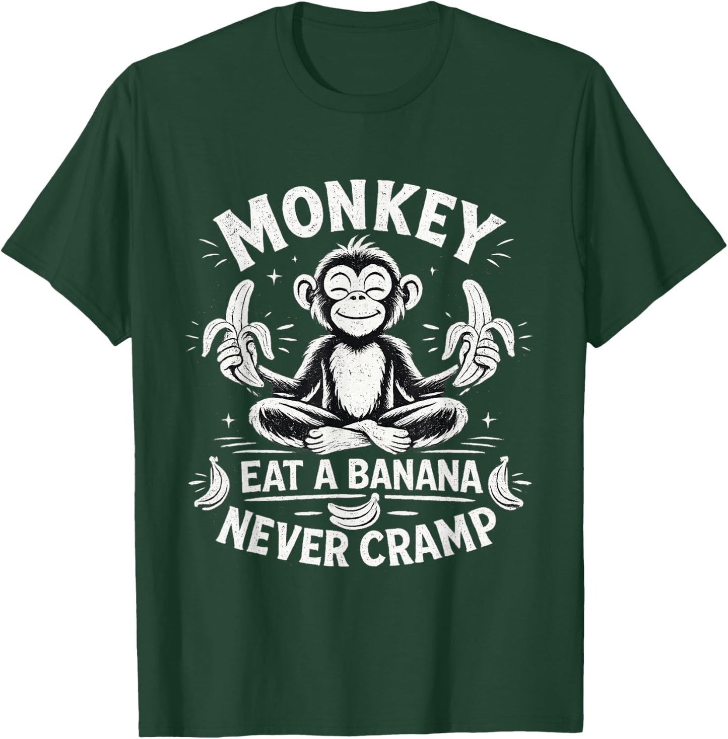 Monkey Eat a Banana Never Cramp T-Shirt - T-Shirt | Forest