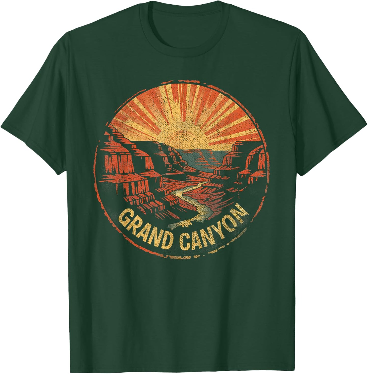 Grand Canyon - US National Park Vintage Men Women T-Shirt - T-Shirt | Forest