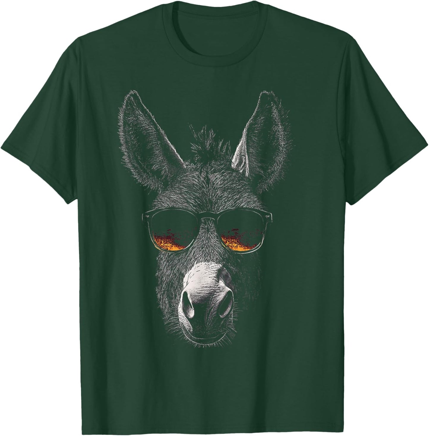 Donkey Animal Sunglasses Art Donkey , black T-Shirt - T-Shirt | Forest