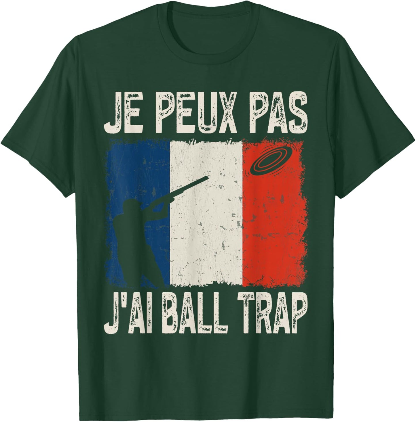 Je Peux Pas J'ai Ball Trap Funny Ball Trap Vintage , Black, S T-Shirt - T-Shirt | Forest