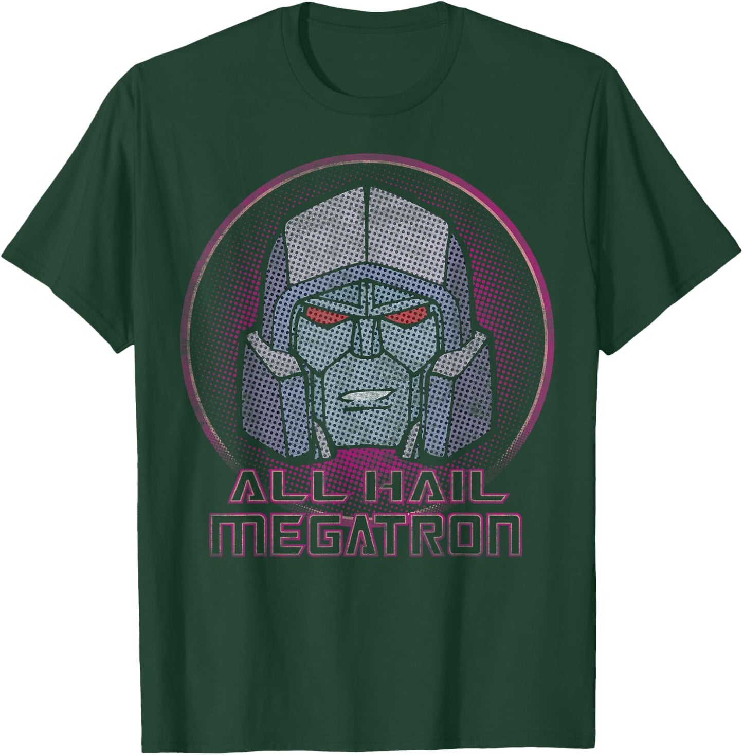 Transformers All Hail Megatron Retro Portrait Logo T-Shirt - T-Shirt | Forest