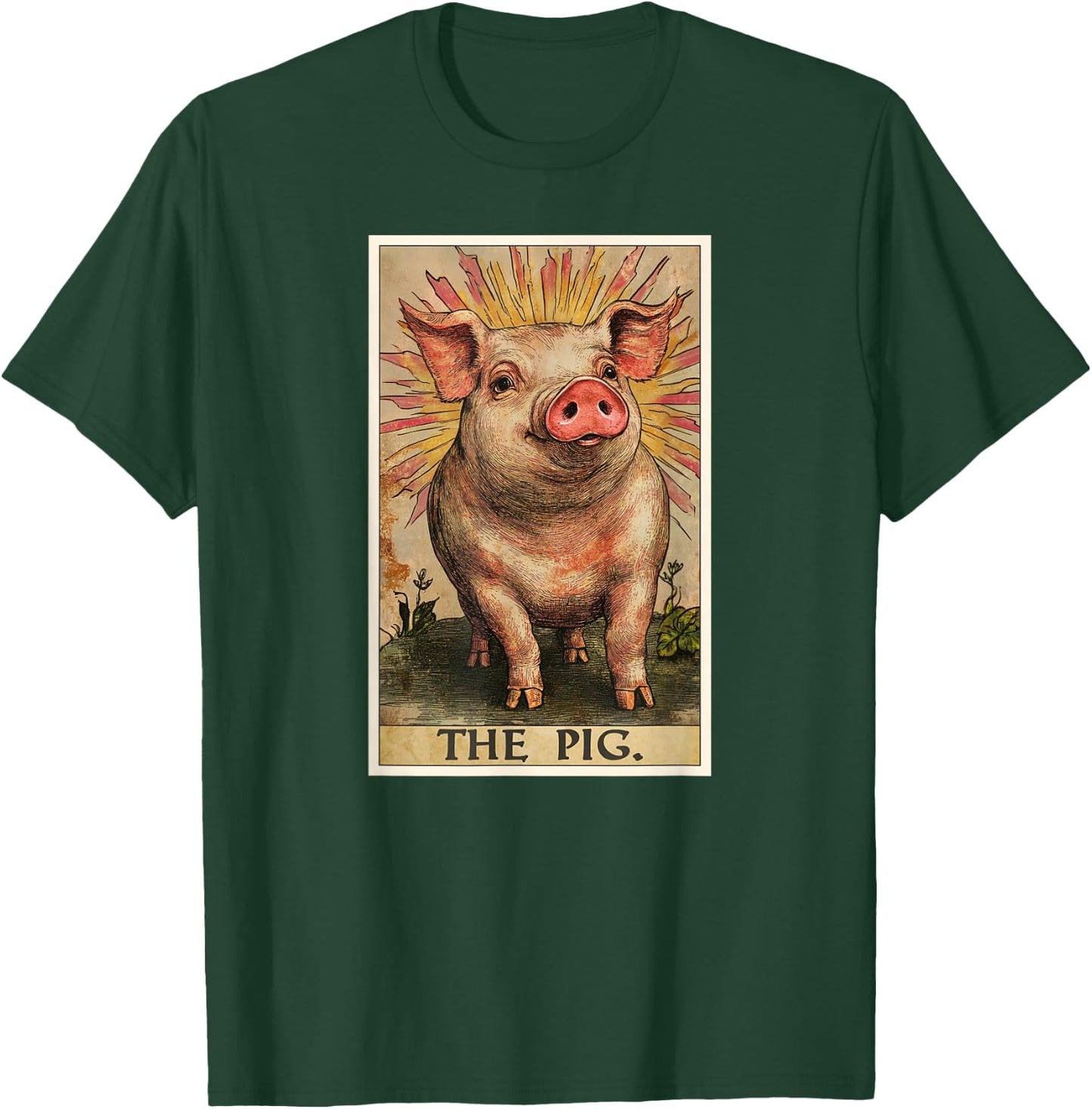 Pig Tarot Card Pigs Pig T-Shirt - T-Shirt | Forest