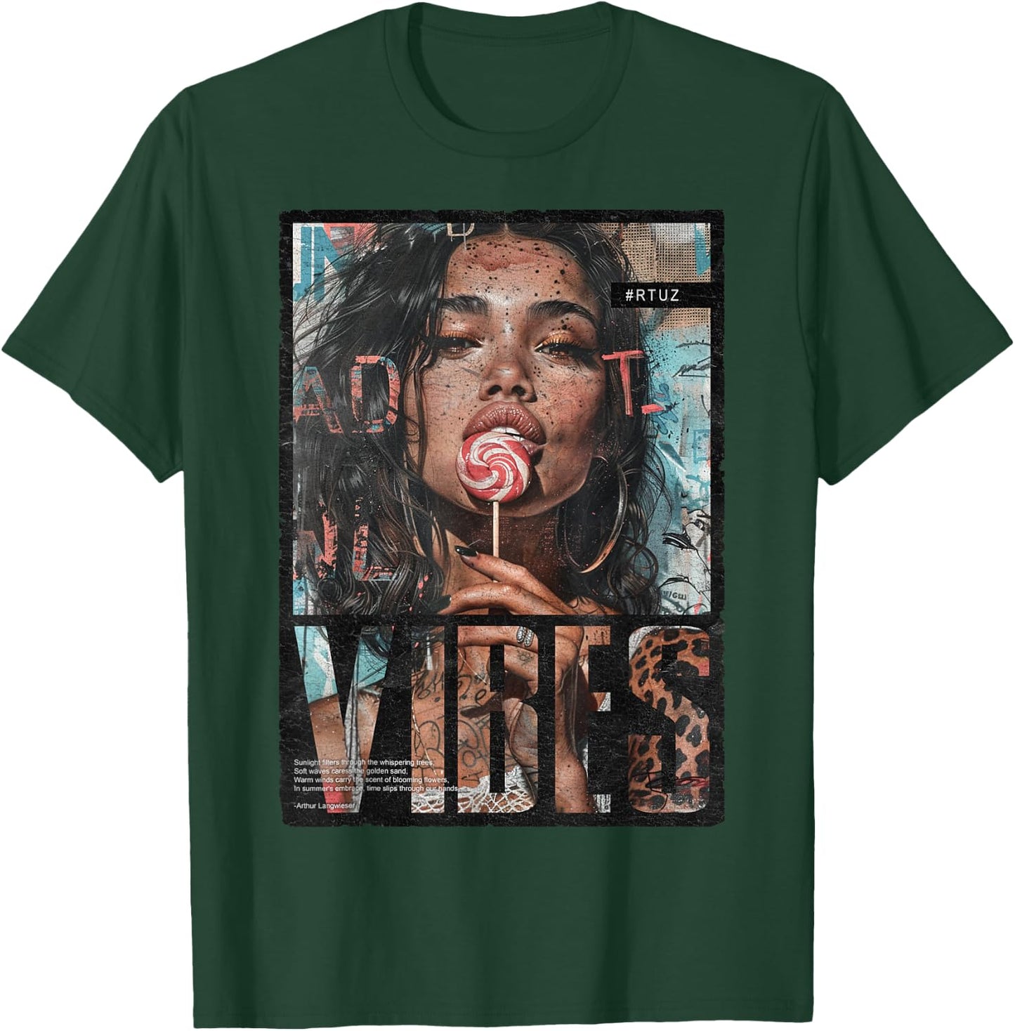 Vintage Girl Magazine Cover Template Sexy Pin-up , Black, S T-Shirt - T-Shirt | Forest