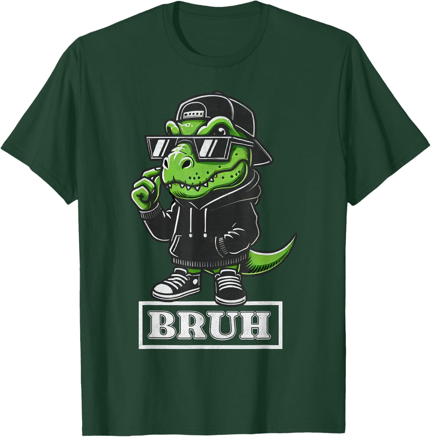 Bruh T Rex Dinosaur Teen Sayings Teenage Boys Funny Kids T-Shirt - T-Shirt | Forest
