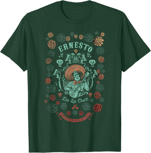 Disney Pixar Coco Ernesto Remember Me Floral Style T-Shirt - T-Shirt | Forest