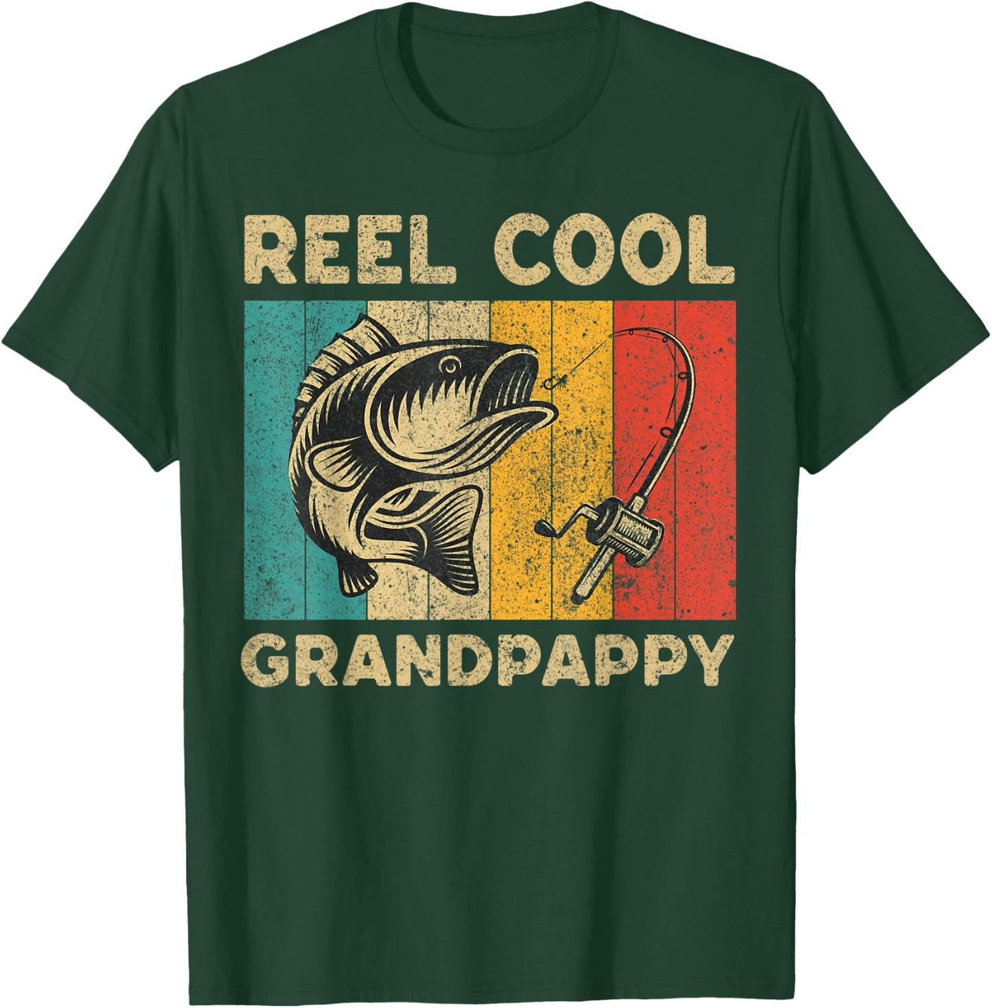 Father's Day Present Funny Fishing Reel Cool Grandpappy T-Shirt - T-Shirt | Forest