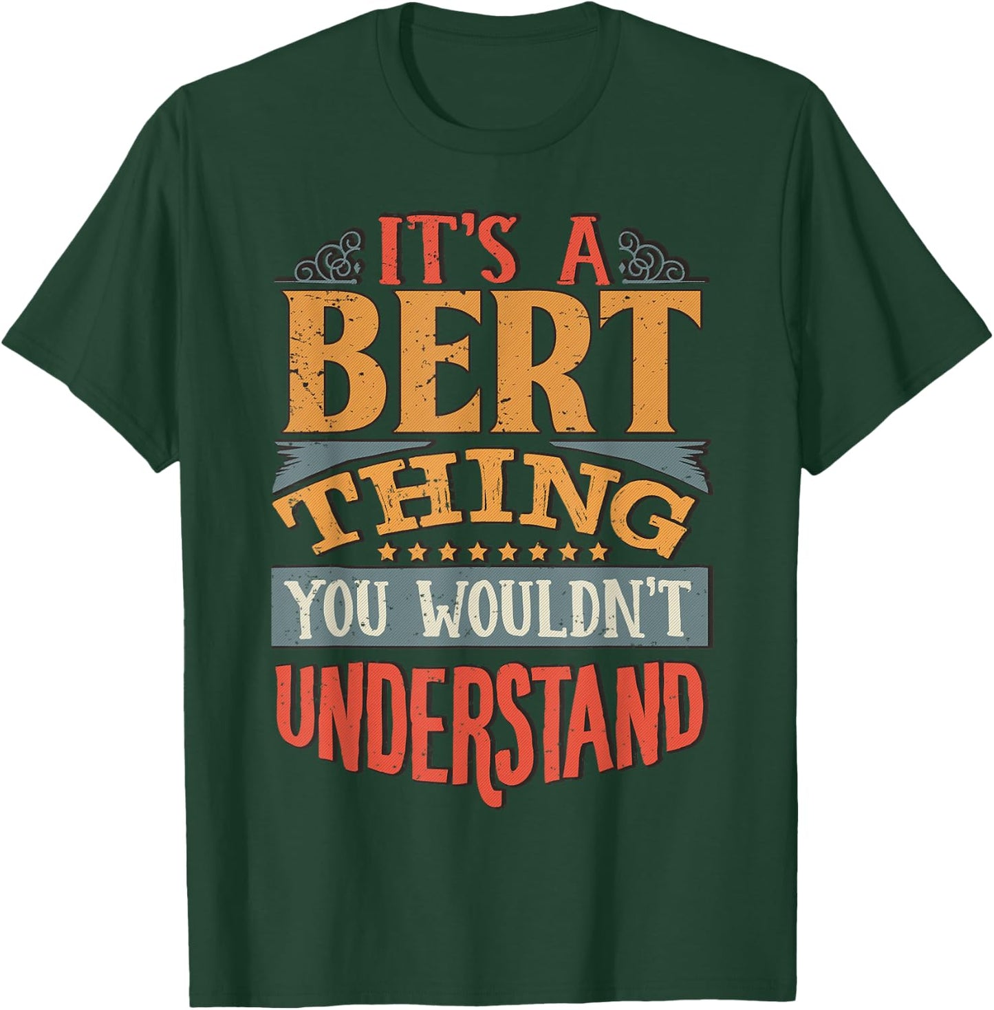 Funny Name Gifts By Maria Bert Name - -Adults - Black - Small - Short Sleeve - Cotton, Polyester Blend - Modern - - T Back - Christmas, Birthday T-Shirt - T-Shirt | Forest