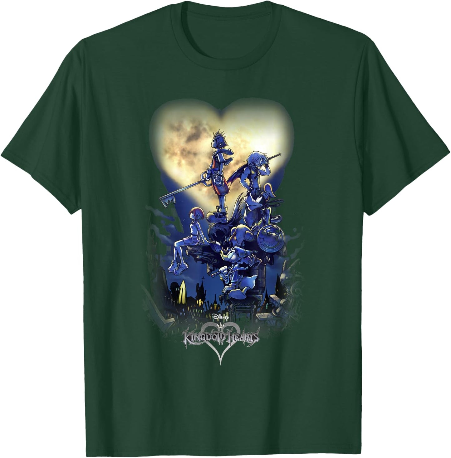 Disney Kingdom Hearts Group Shot Logo T-Shirt - T-Shirt | Forest