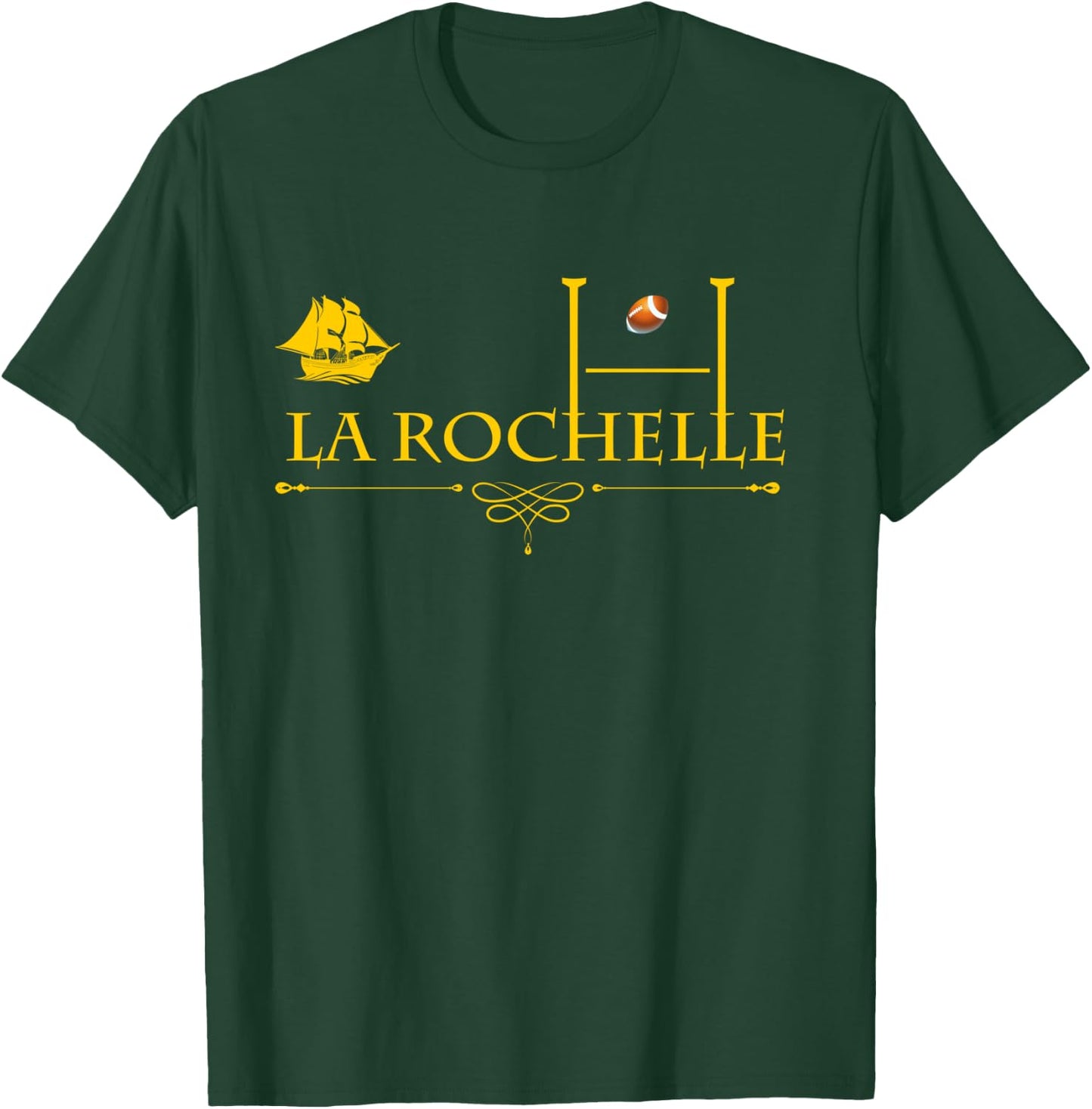 Rugby La Rochelle Rochelais Legend Supporter Player , Black, S T-Shirt - T-Shirt | Forest