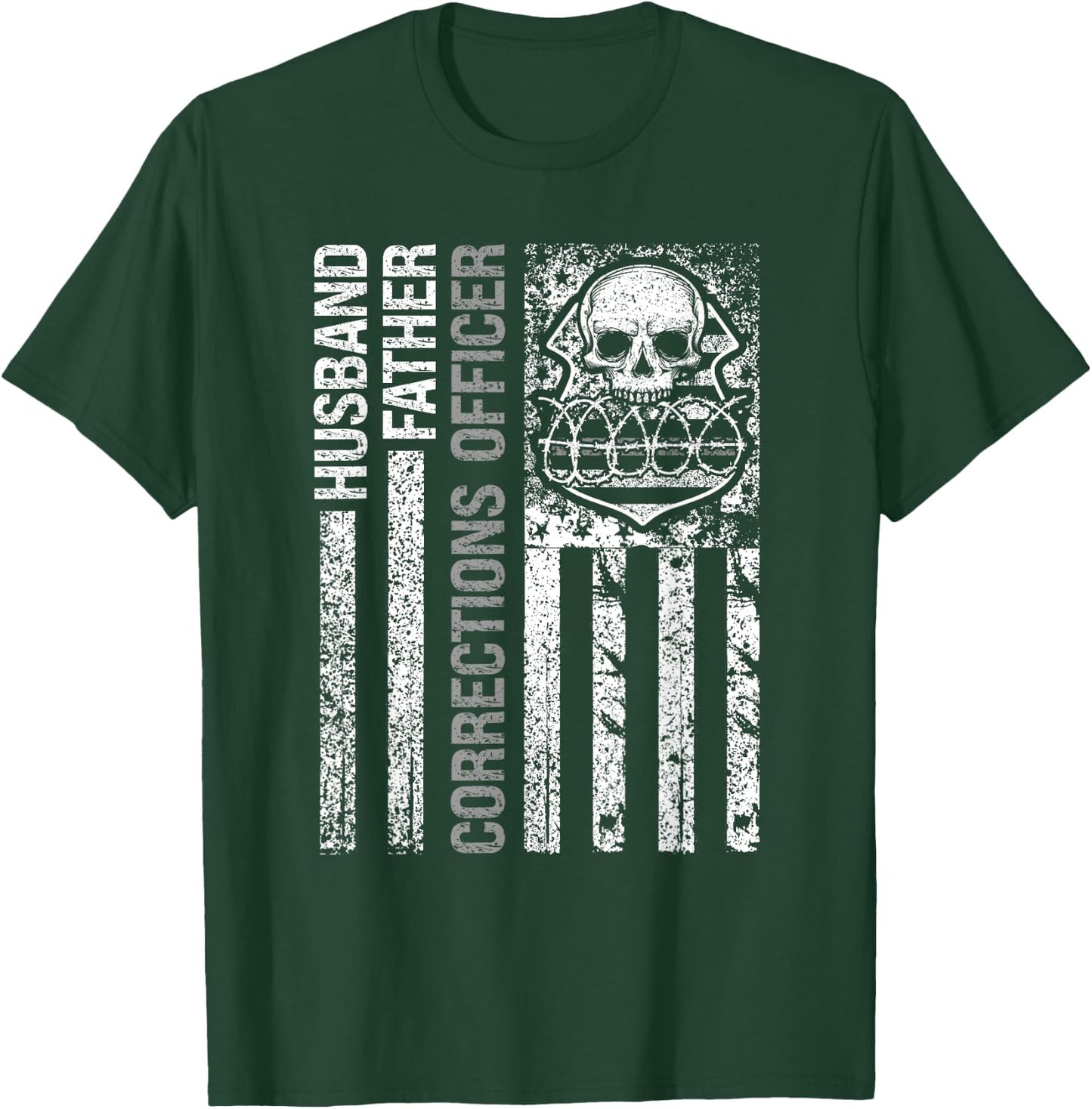 Husband Father Corrections Officer Correctional Officer T-Shirt - T-Shirt | Forest