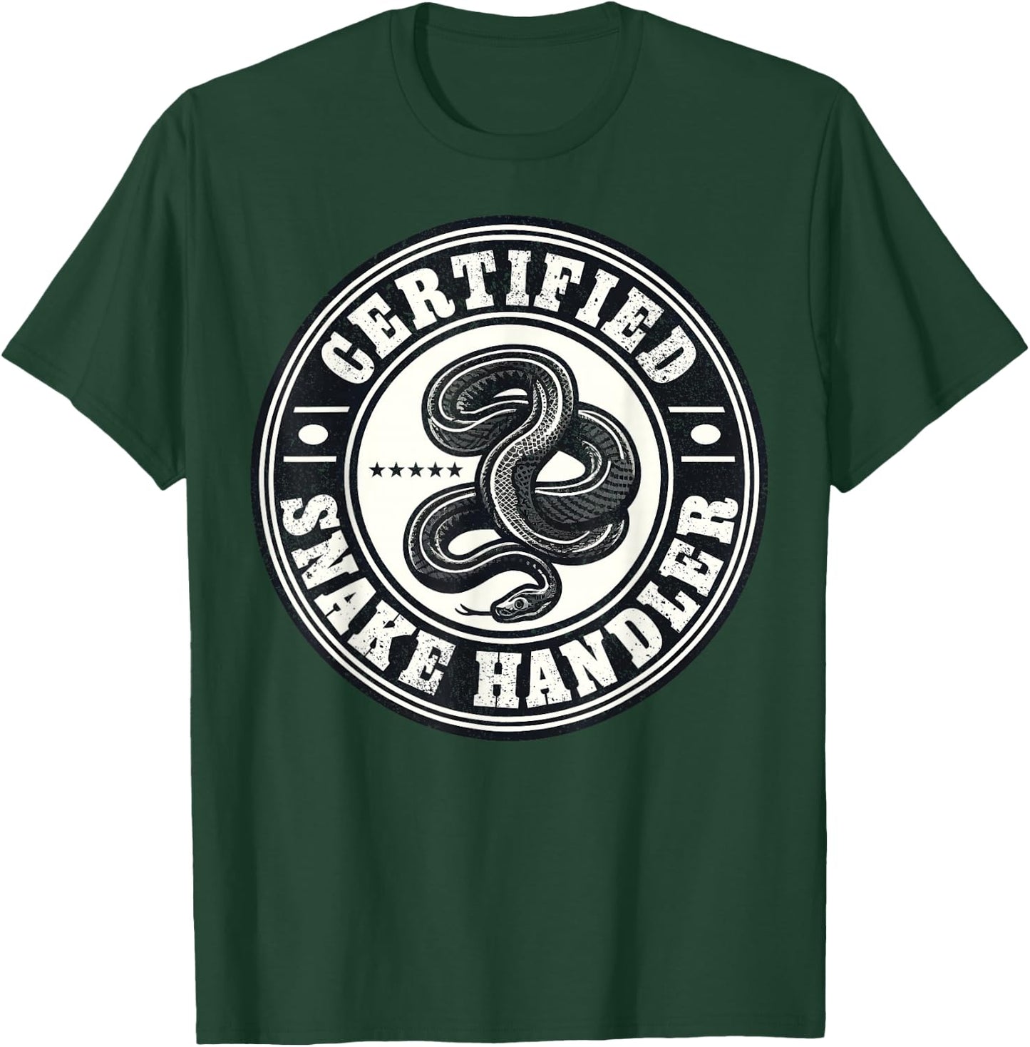 Certified Snake Handler I Snake T-Shirt - T-Shirt | Forest