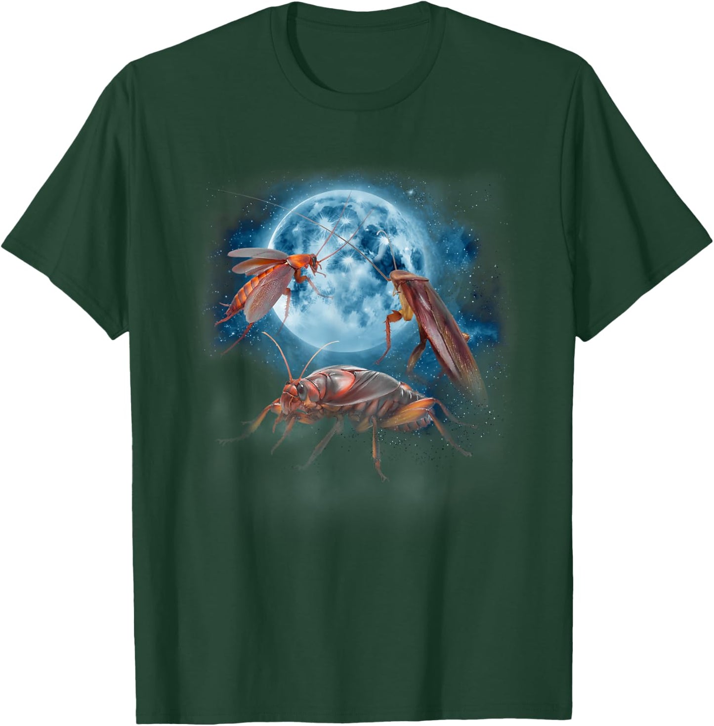 Cockroach Shirt - Cockroach Shirt Funny Howling at the Moon T-Shirt - T-Shirt | Forest