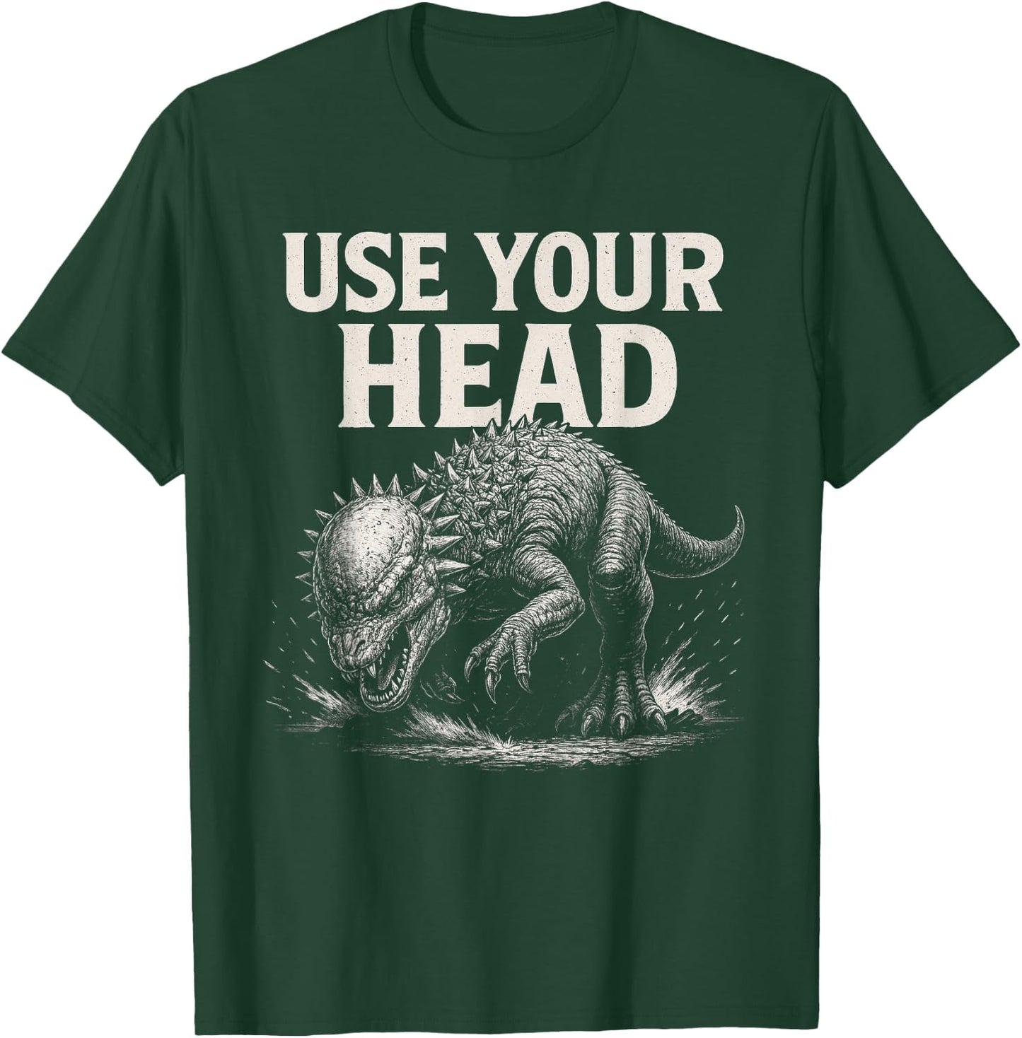 Pachycephalosaurus - Use Your Head T-Shirt - T-Shirt | Forest