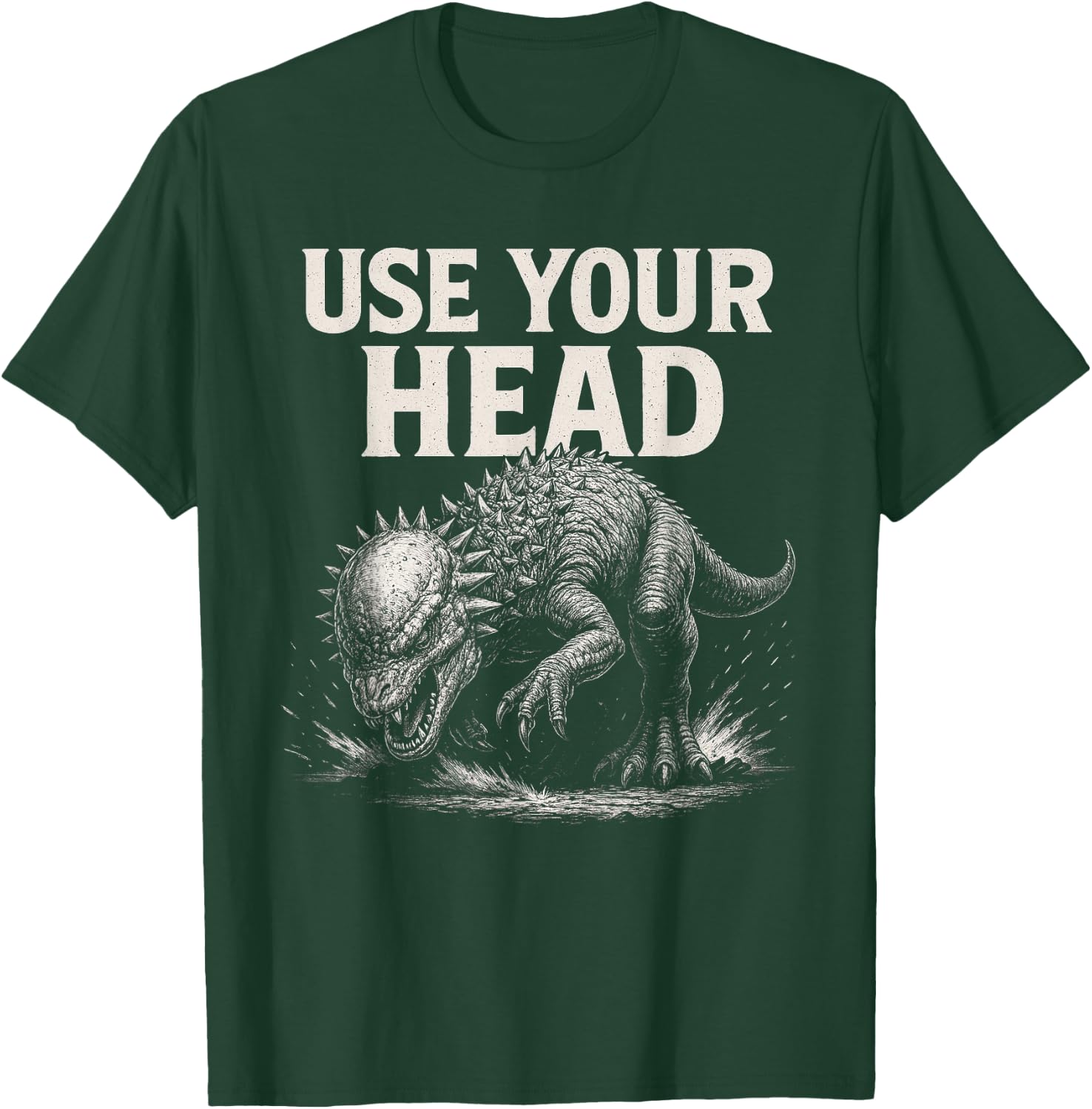 Pachycephalosaurus - Use Your Head T-Shirt - T-Shirt | Forest