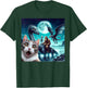 Cat Selfie with bigfoot alien UFO loch Ness monster dragon T-Shirt - T-Shirt | Forest