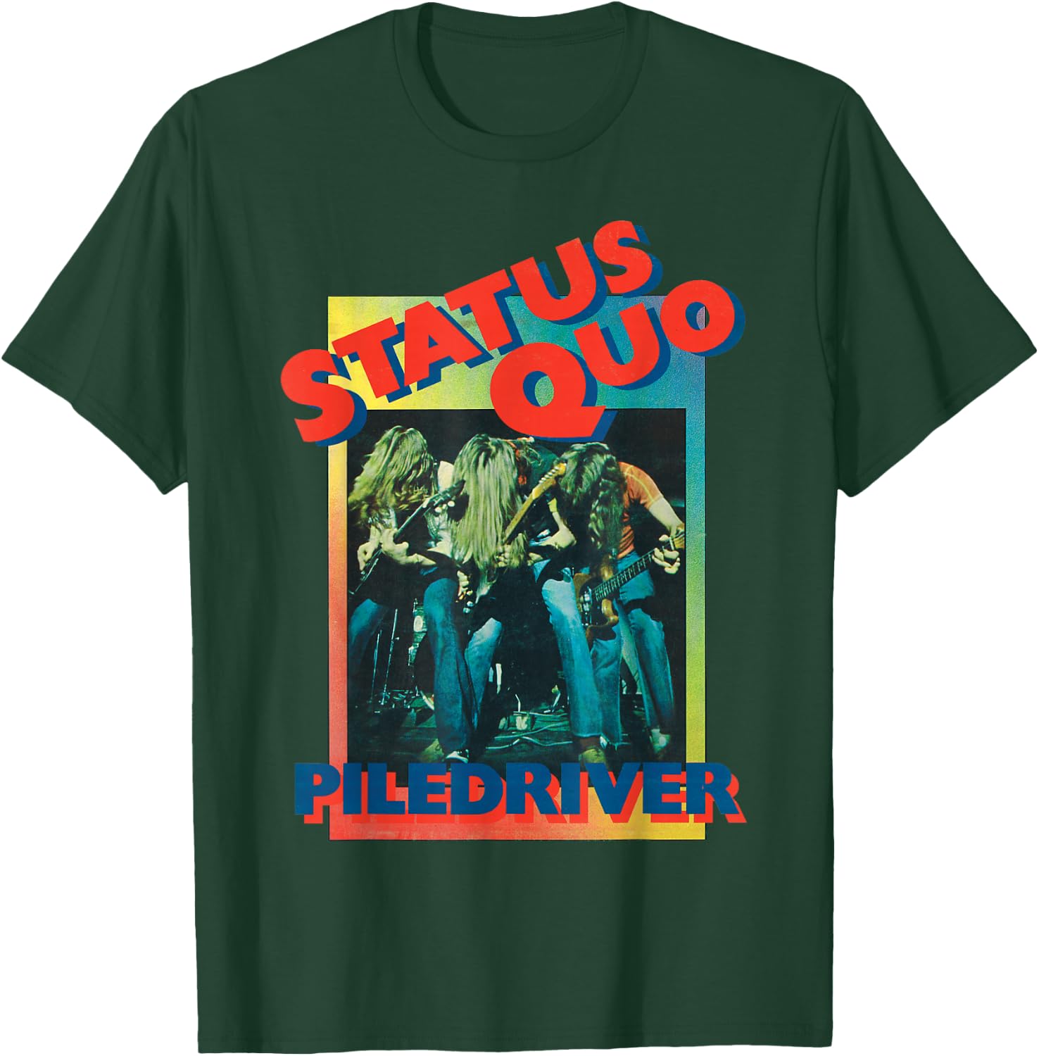 Status Quo Piledriver Gradient T-Shirt - T-Shirt | Forest