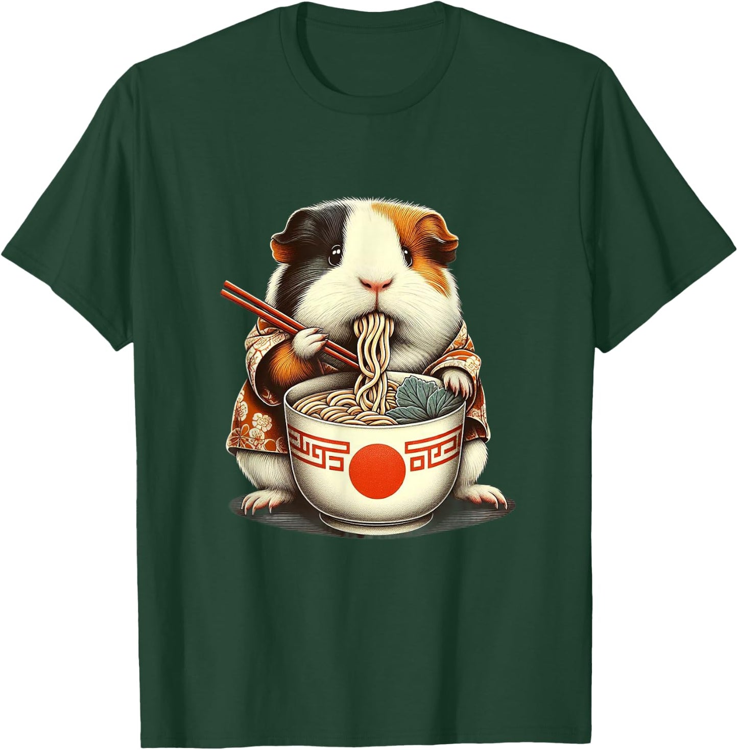 Guinea Pig Ramen Kawaii Neko Japanese Noodles Aesthetic T-Shirt - T-Shirt | Forest