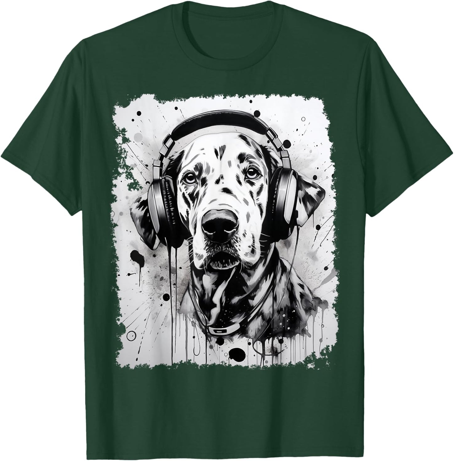 Pop Art Dog Dalmatian Music T-Shirt - T-Shirt | Forest